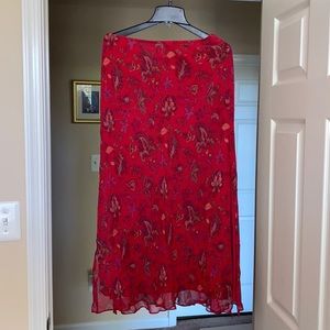 Express size large red paisley skirt